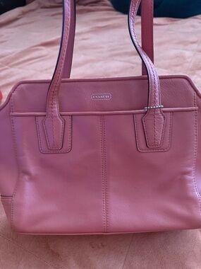 Coach Pink Leather Shoulder Bag